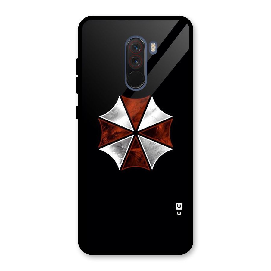Umbrella Design Glass Back Case for Poco F1