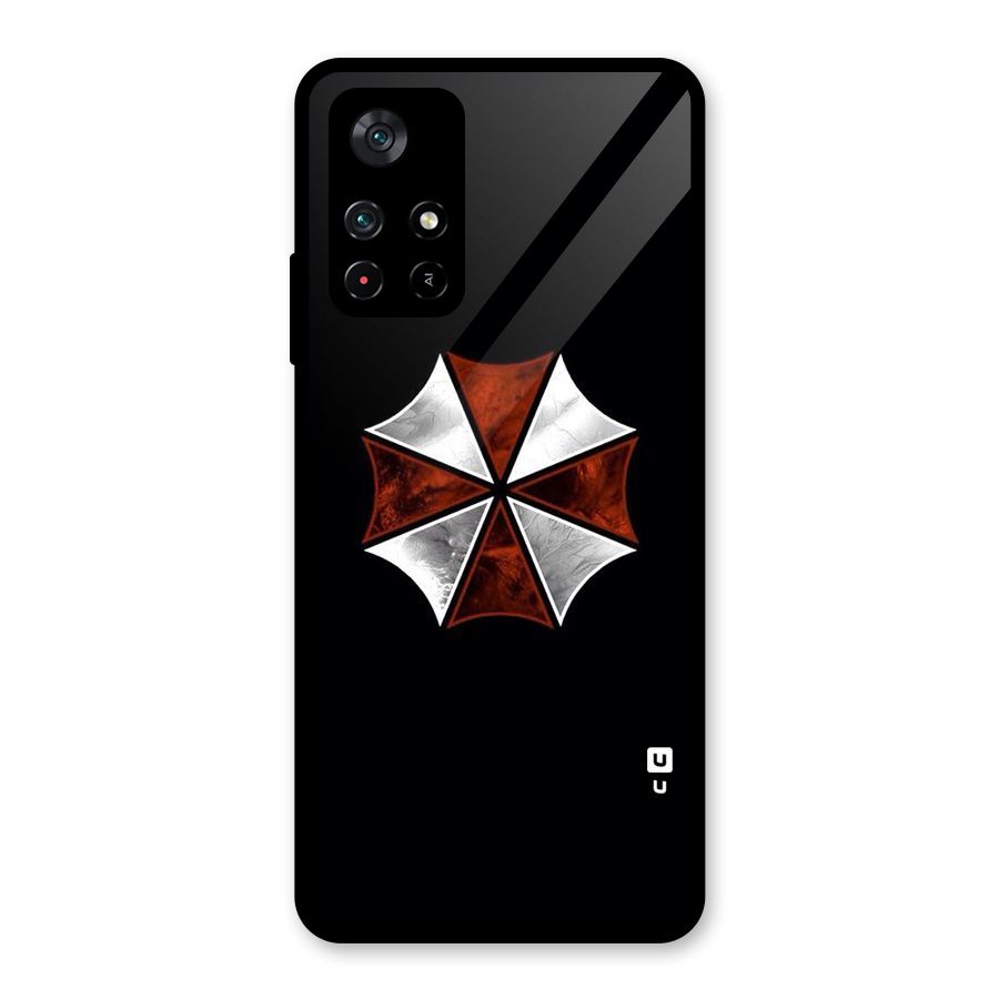 Umbrella Design Glass Back Case for Poco M4 Pro 5G