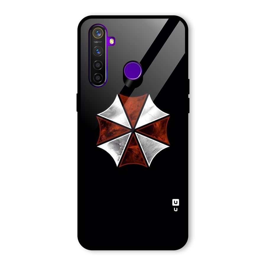 Umbrella Design Glass Back Case for Realme 5 Pro