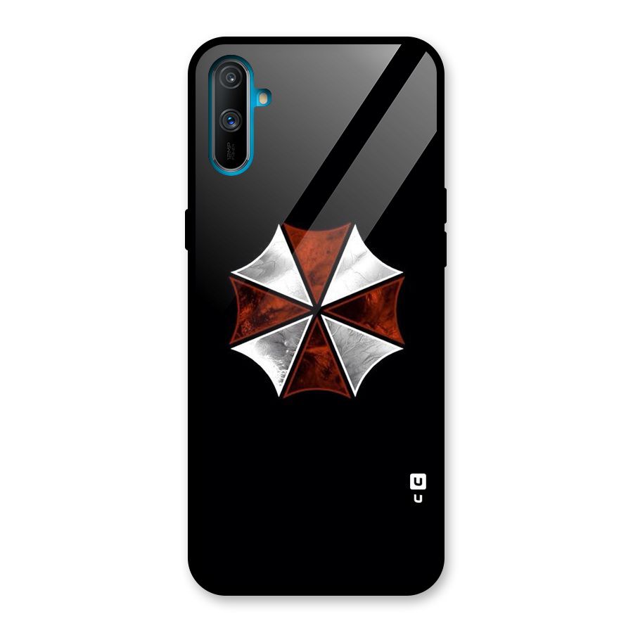 Umbrella Design Glass Back Case for Realme C3