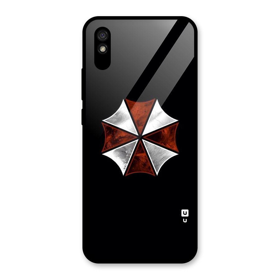 Umbrella Design Glass Back Case for Redmi 9A