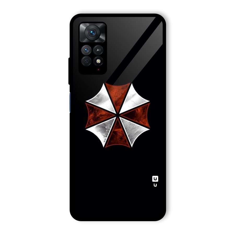 Umbrella Design Glass Back Case for Redmi Note 11 Pro