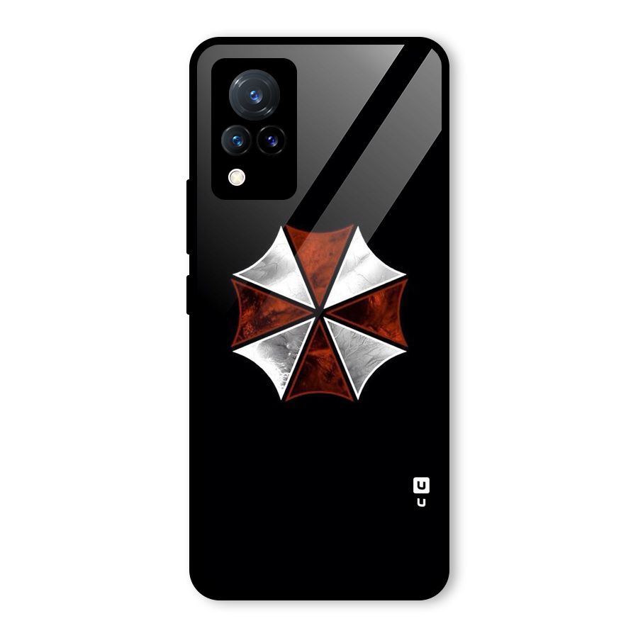 Umbrella Design Glass Back Case for Vivo V21 5G