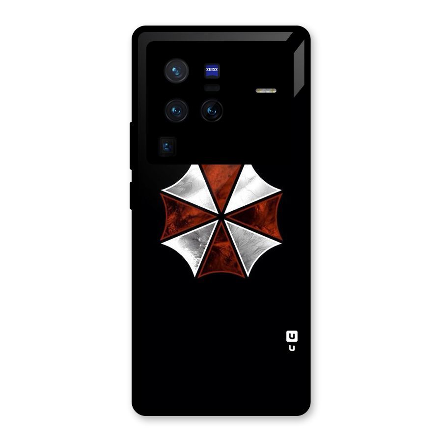 Umbrella Design Glass Back Case for Vivo X80 Pro