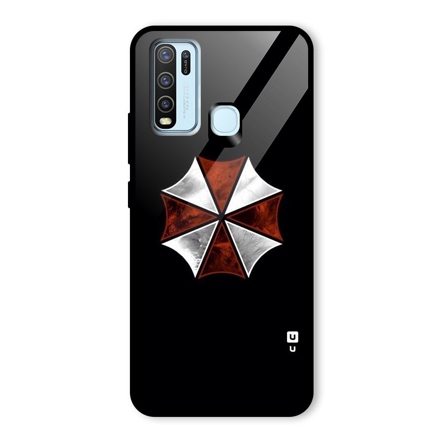 Umbrella Design Glass Back Case for Vivo Y30