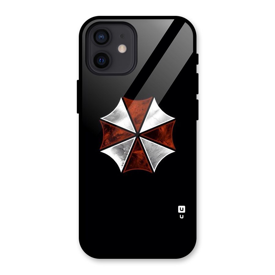 Umbrella Design Glass Back Case for iPhone 12