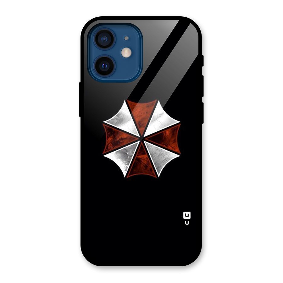 Umbrella Design Glass Back Case for iPhone 12 Mini