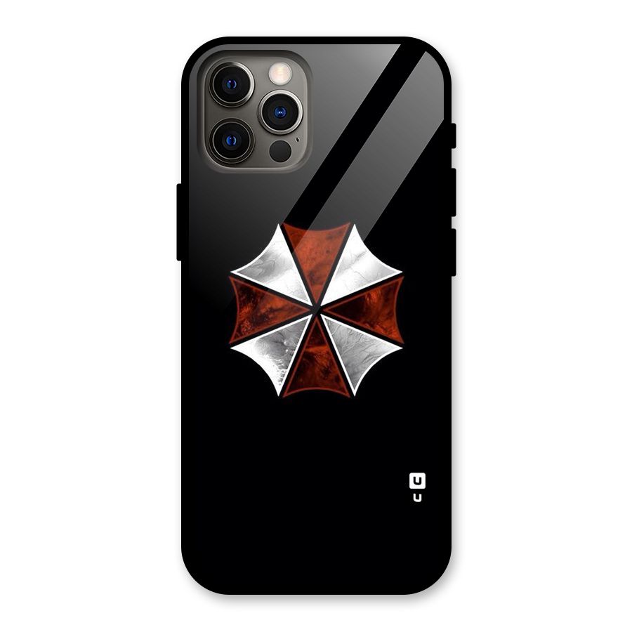 Umbrella Design Glass Back Case for iPhone 12 Pro