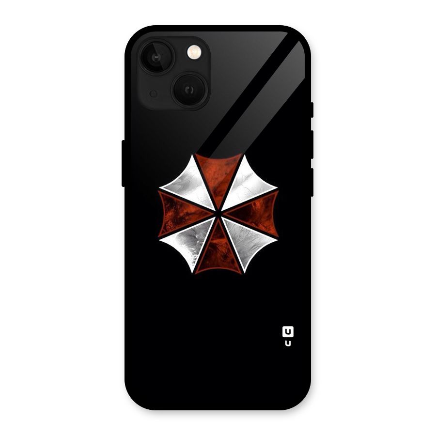 Umbrella Design Glass Back Case for iPhone 13
