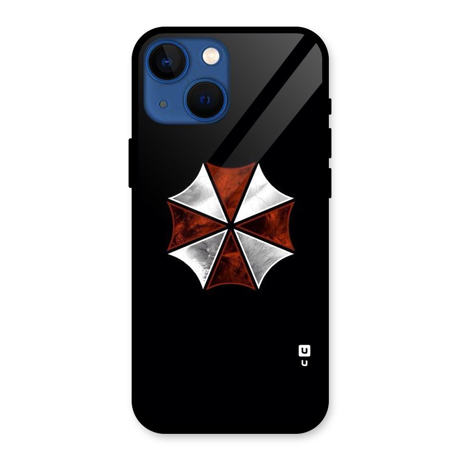 Umbrella Design Glass Back Case for iPhone 13 Mini