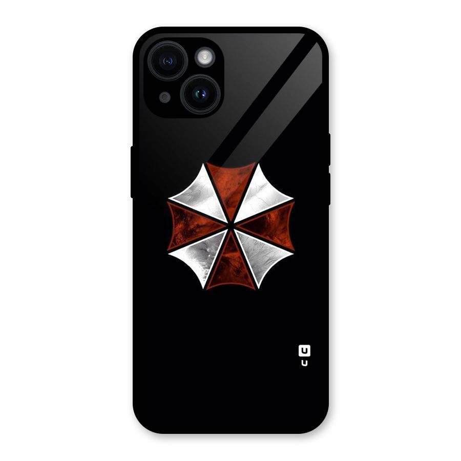 Umbrella Design Glass Back Case for iPhone 14