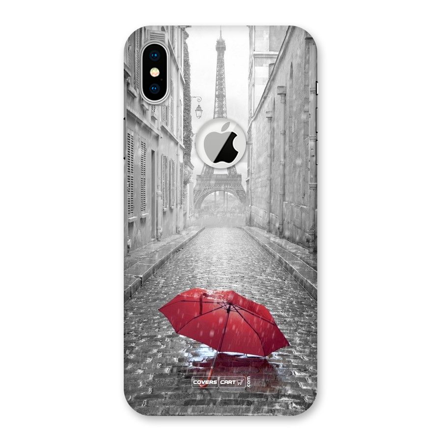 Umbrella Paris Back Case for iPhone X Logo Cut