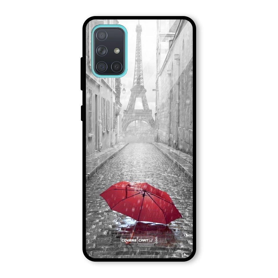 Umbrella Paris Glass Back Case for Galaxy A71