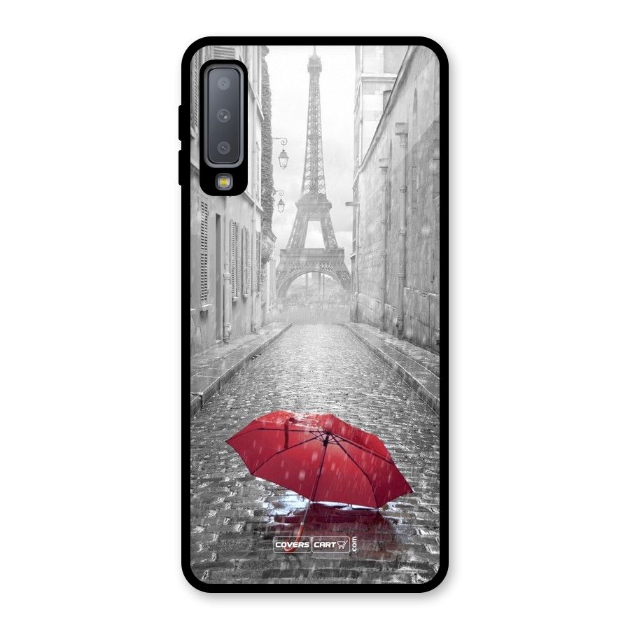 Umbrella Paris Glass Back Case for Galaxy A7 (2018)