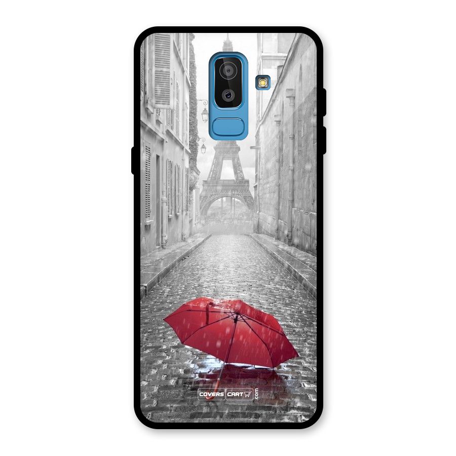 Umbrella Paris Glass Back Case for Galaxy J8