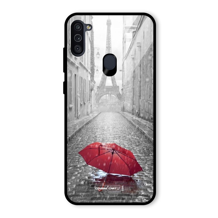 Umbrella Paris Glass Back Case for Galaxy M11