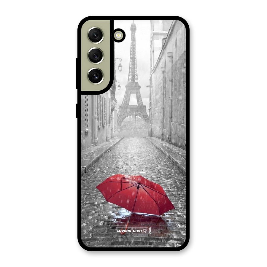Umbrella Paris Glass Back Case for Galaxy S21 FE 5G