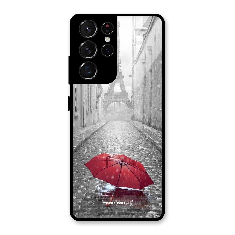 Umbrella Paris Glass Back Case for Galaxy S21 Ultra 5G