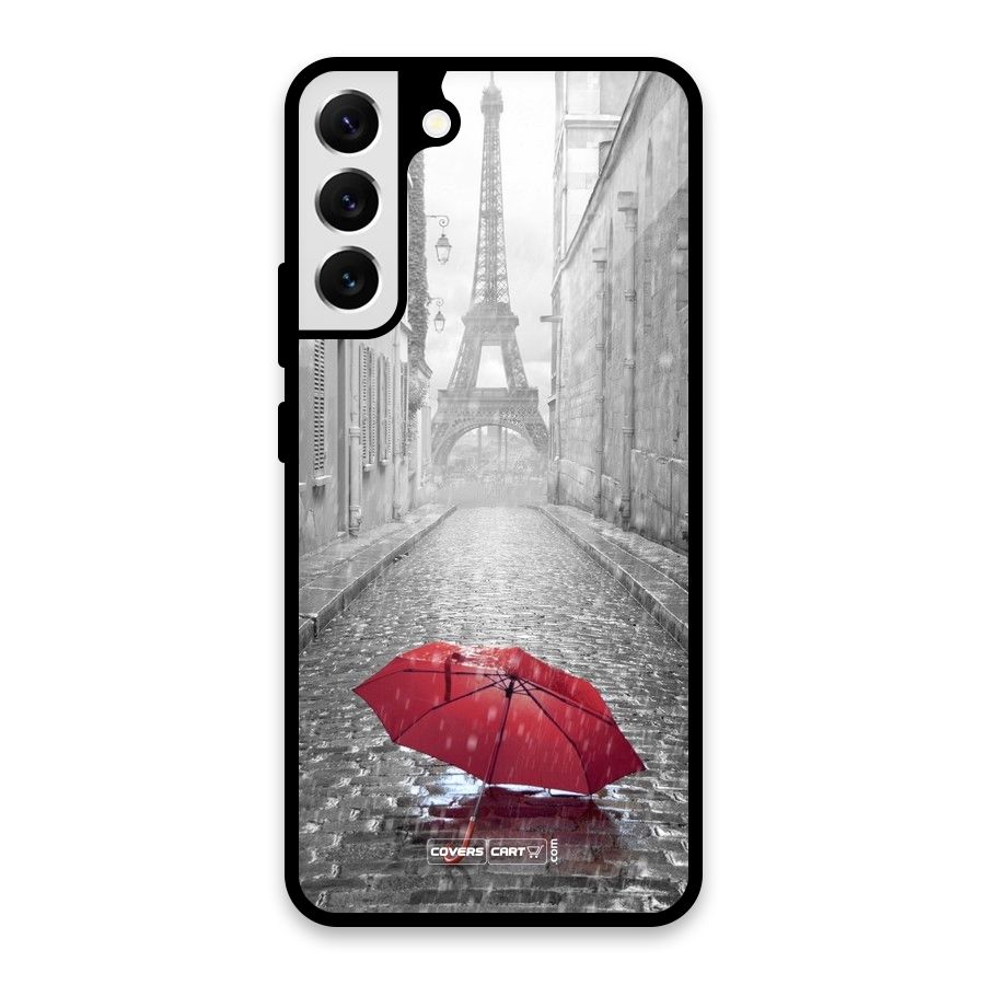 Umbrella Paris Glass Back Case for Galaxy S22 Plus 5G