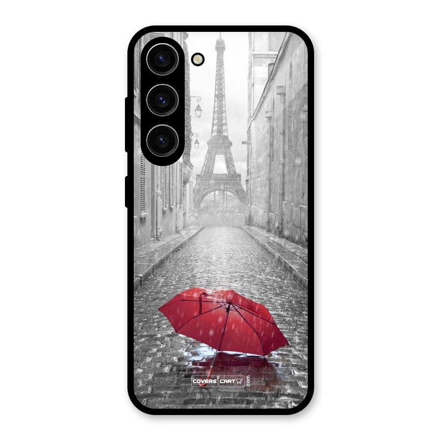 Umbrella Paris Glass Back Case for Galaxy S23