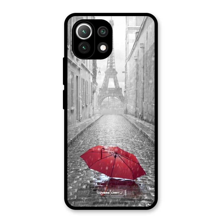 Umbrella Paris Glass Back Case for Mi 11 Lite