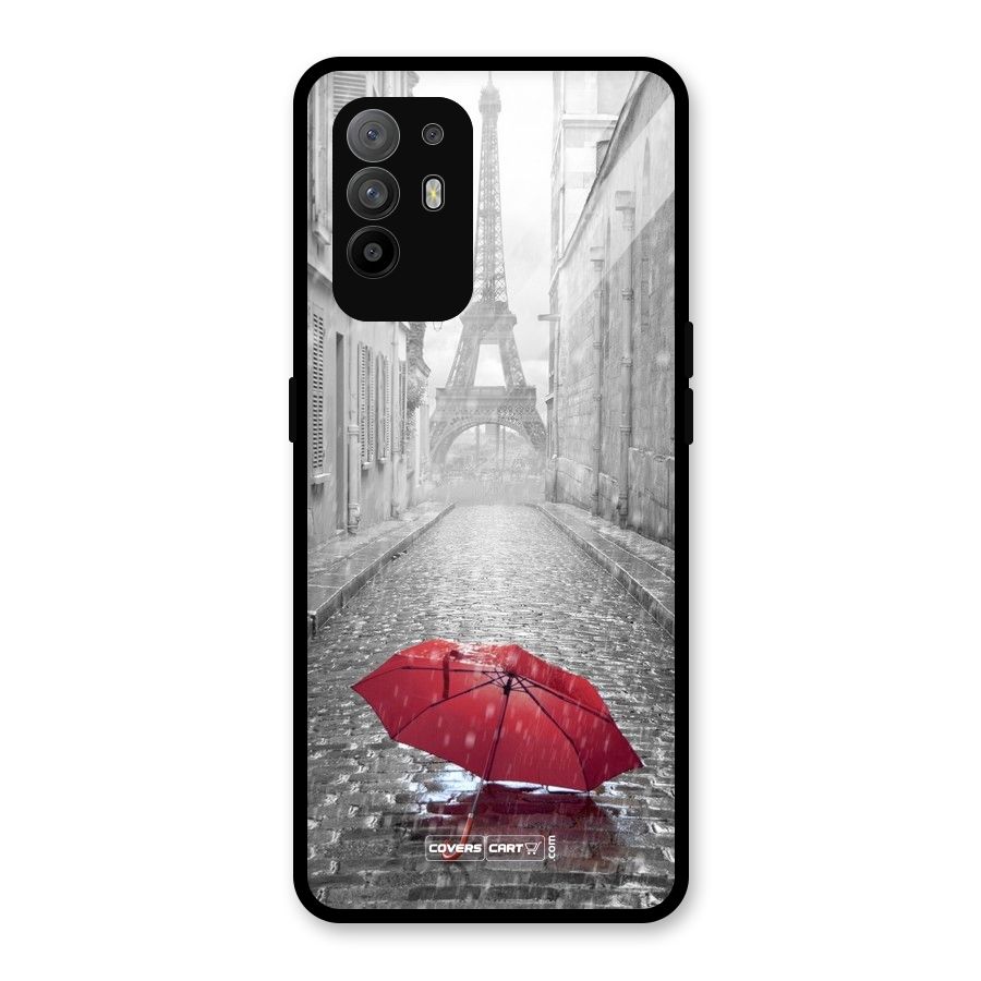 Umbrella Paris Glass Back Case for Oppo F19 Pro Plus 5G
