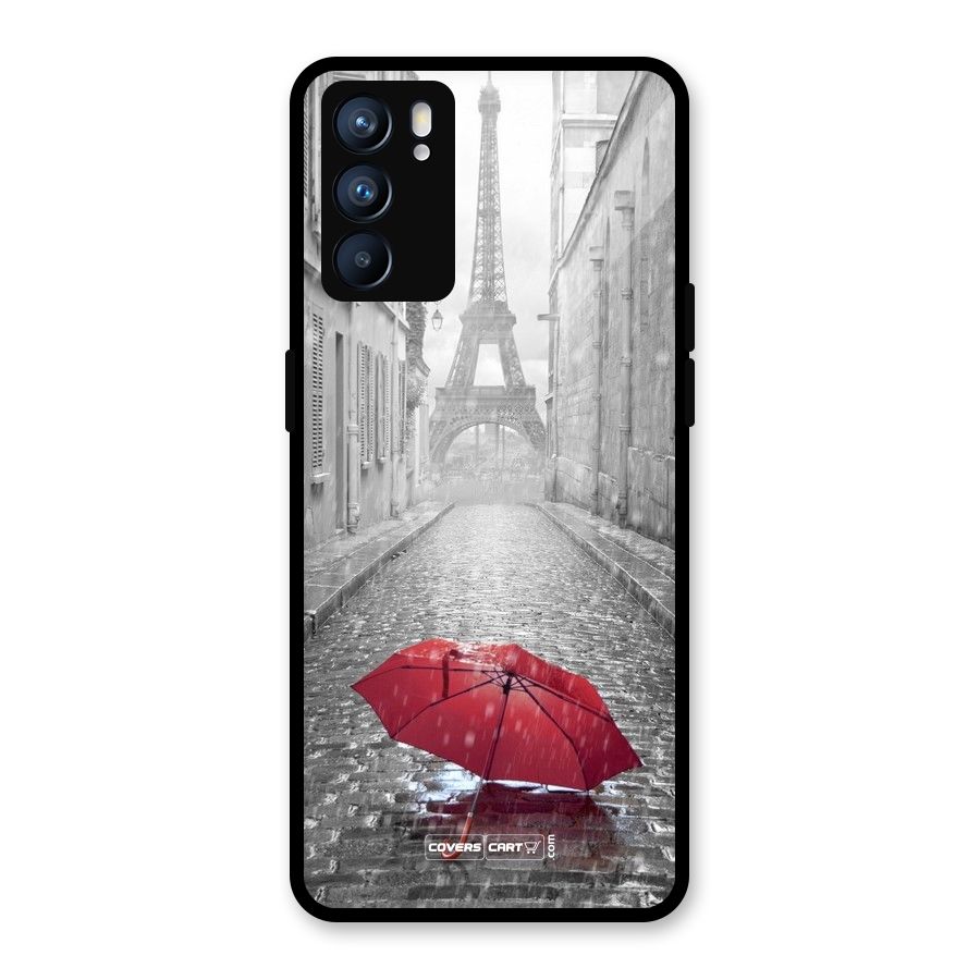 Umbrella Paris Glass Back Case for Oppo Reno6 5G