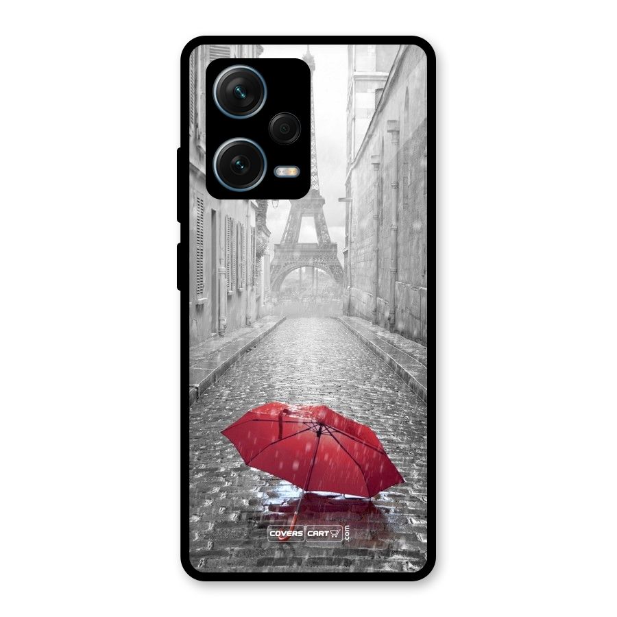 Umbrella Paris Glass Back Case for Redmi Note 12 Pro Plus 5G