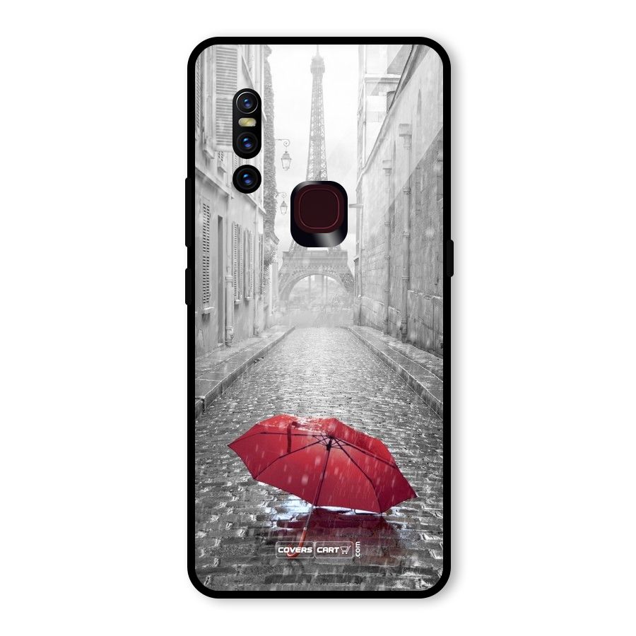 Umbrella Paris Glass Back Case for Vivo V15