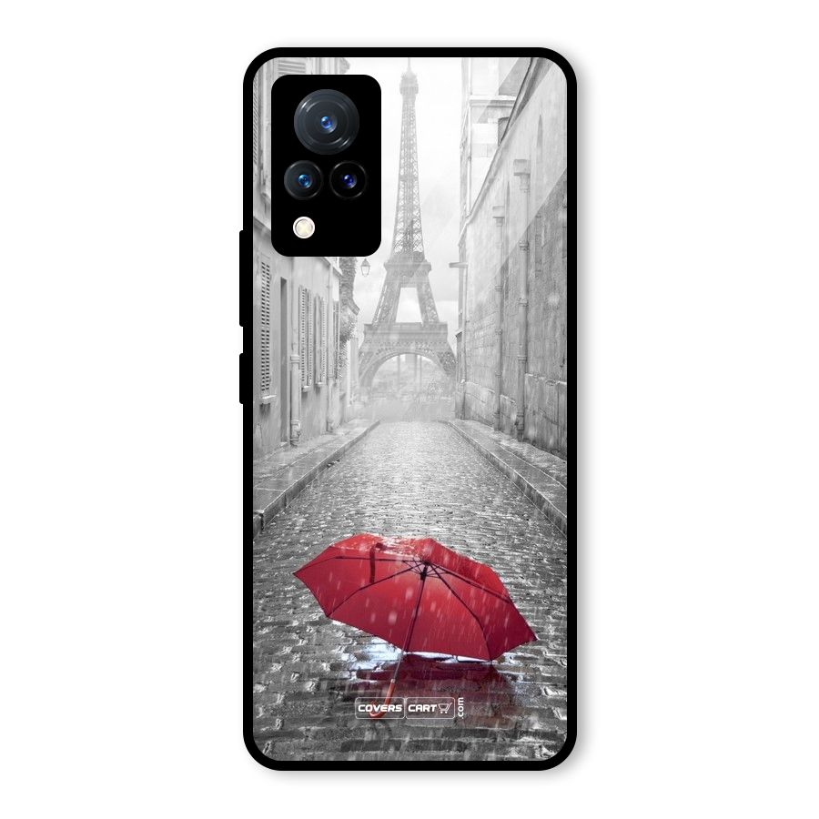 Umbrella Paris Glass Back Case for Vivo V21 5G