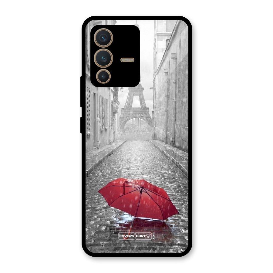 Umbrella Paris Glass Back Case for Vivo V23 5G