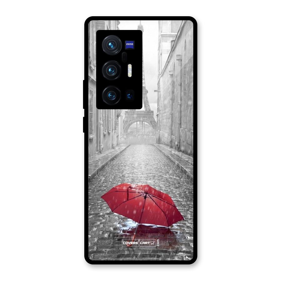 Umbrella Paris Glass Back Case for Vivo X70 Pro Plus