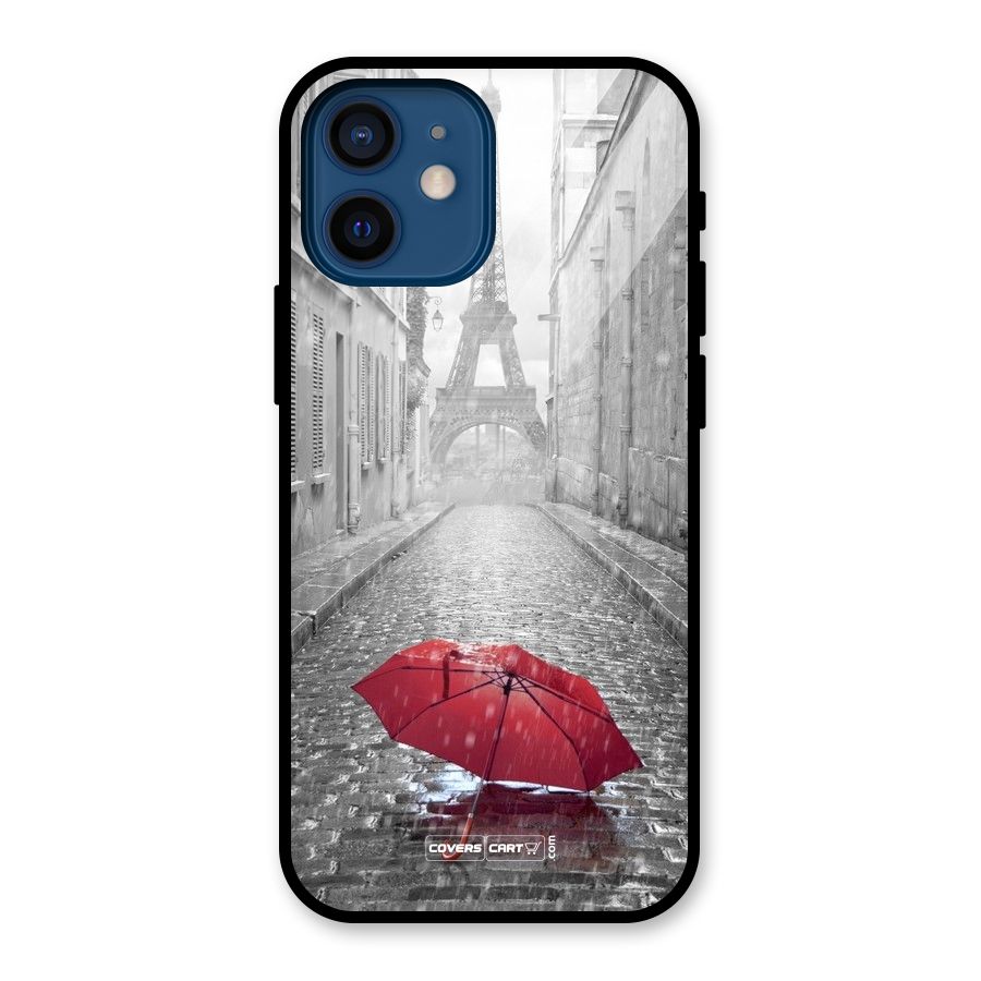Umbrella Paris Glass Back Case for iPhone 12 Mini
