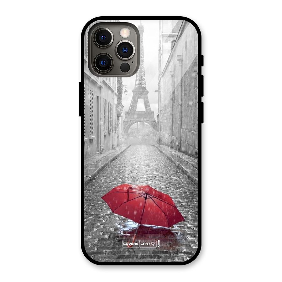 Umbrella Paris Glass Back Case for iPhone 12 Pro