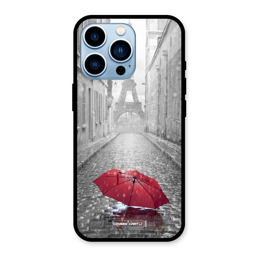 Umbrella Paris Glass Back Case for iPhone 13 Pro