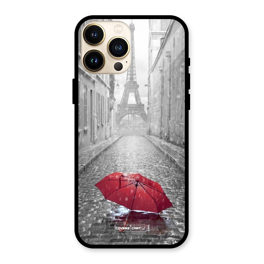 Umbrella Paris Glass Back Case for iPhone 13 Pro Max
