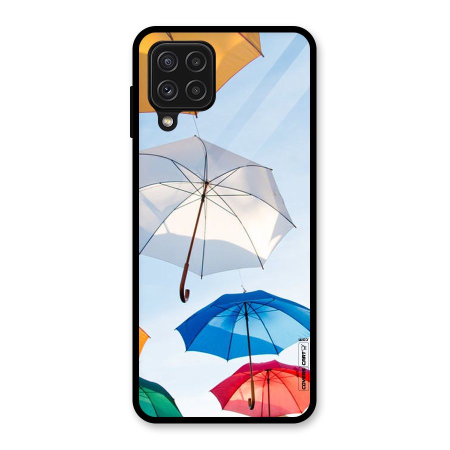 Umbrella Sky Glass Back Case for Galaxy A22 4G