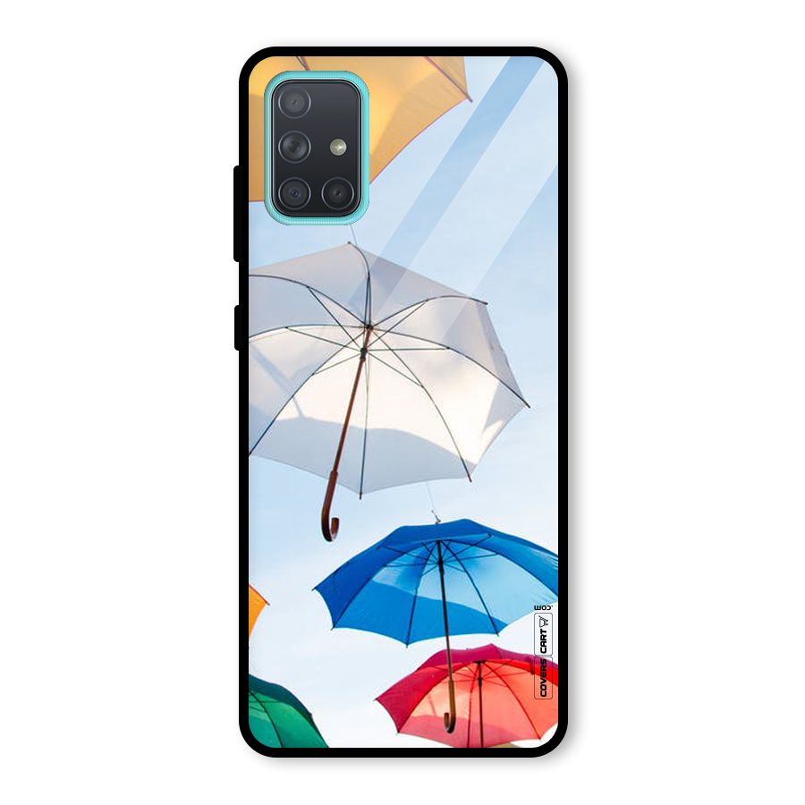 Umbrella Sky Glass Back Case for Galaxy A71