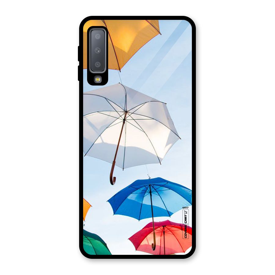 Umbrella Sky Glass Back Case for Galaxy A7 (2018)
