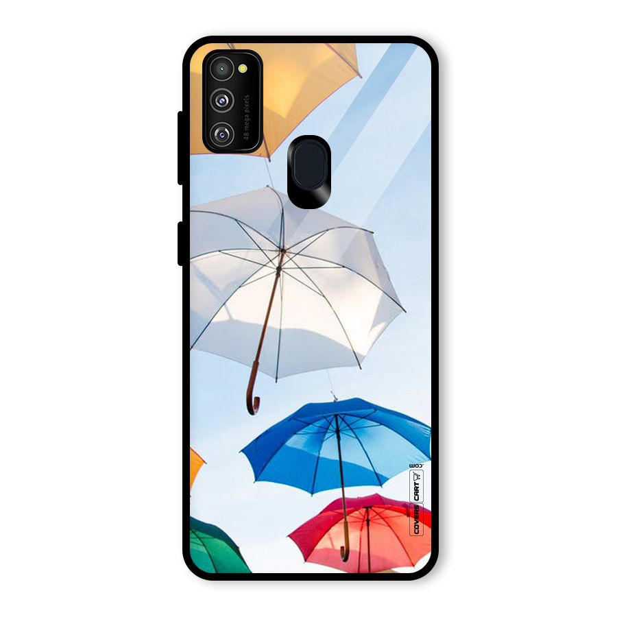 Umbrella Sky Glass Back Case for Galaxy M30s