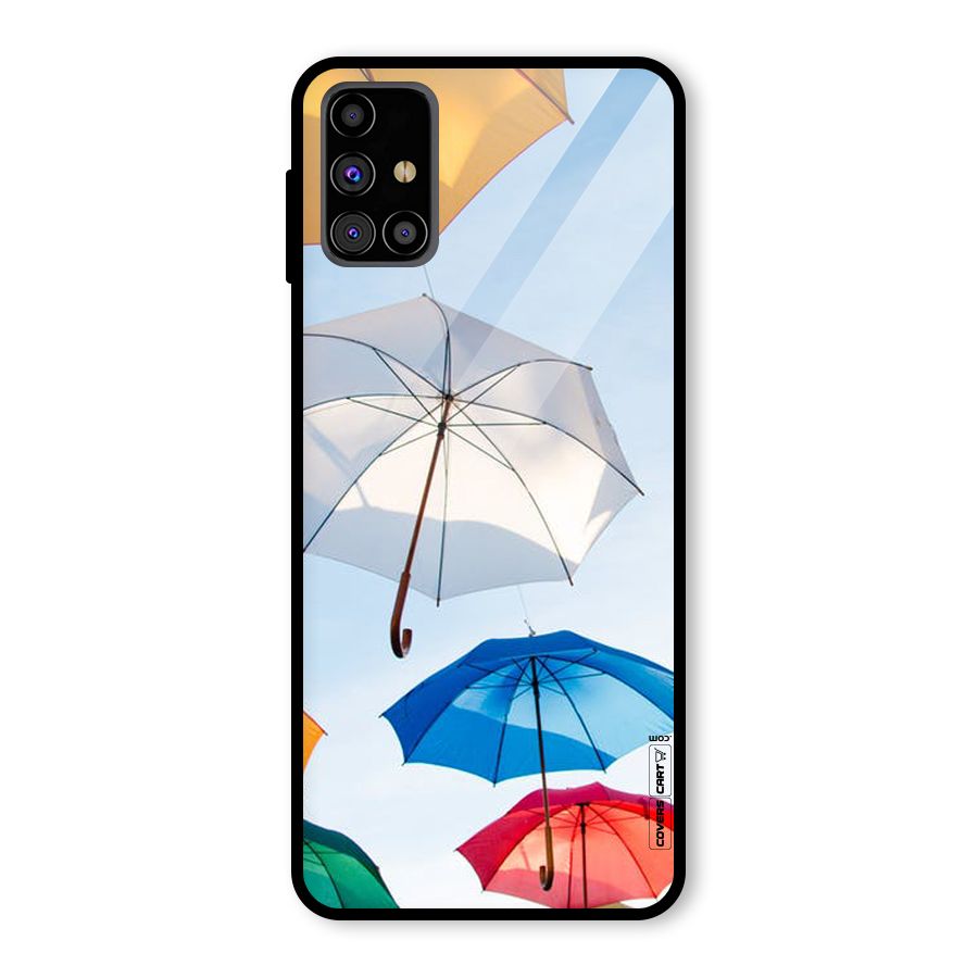 Umbrella Sky Glass Back Case for Galaxy M31s