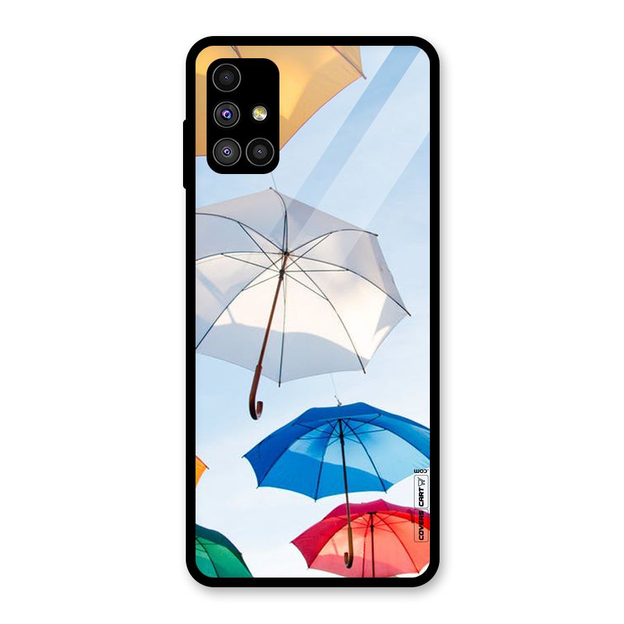 Umbrella Sky Glass Back Case for Galaxy M51