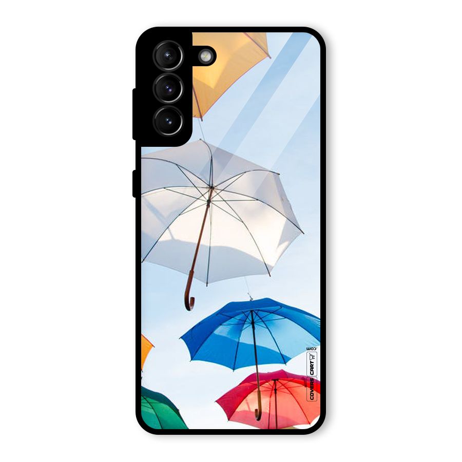 Umbrella Sky Glass Back Case for Galaxy S21 Plus