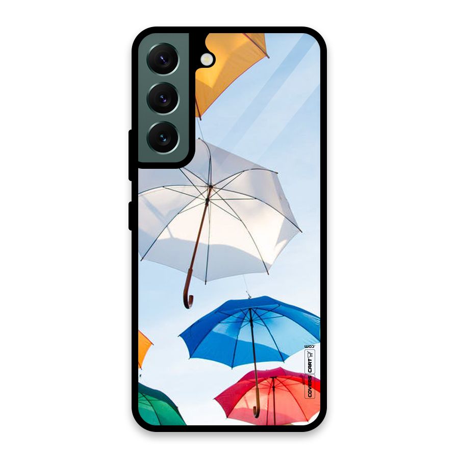 Umbrella Sky Glass Back Case for Galaxy S22 5G
