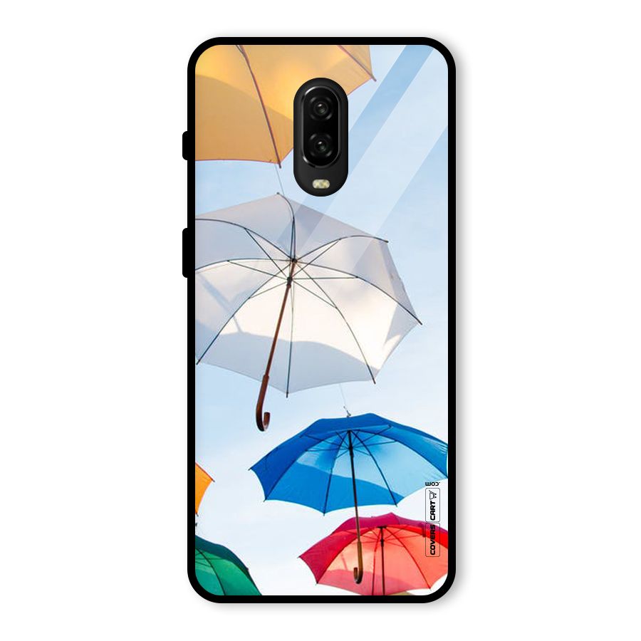 Umbrella Sky Glass Back Case for OnePlus 6T