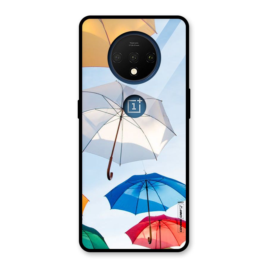 Umbrella Sky Glass Back Case for OnePlus 7T