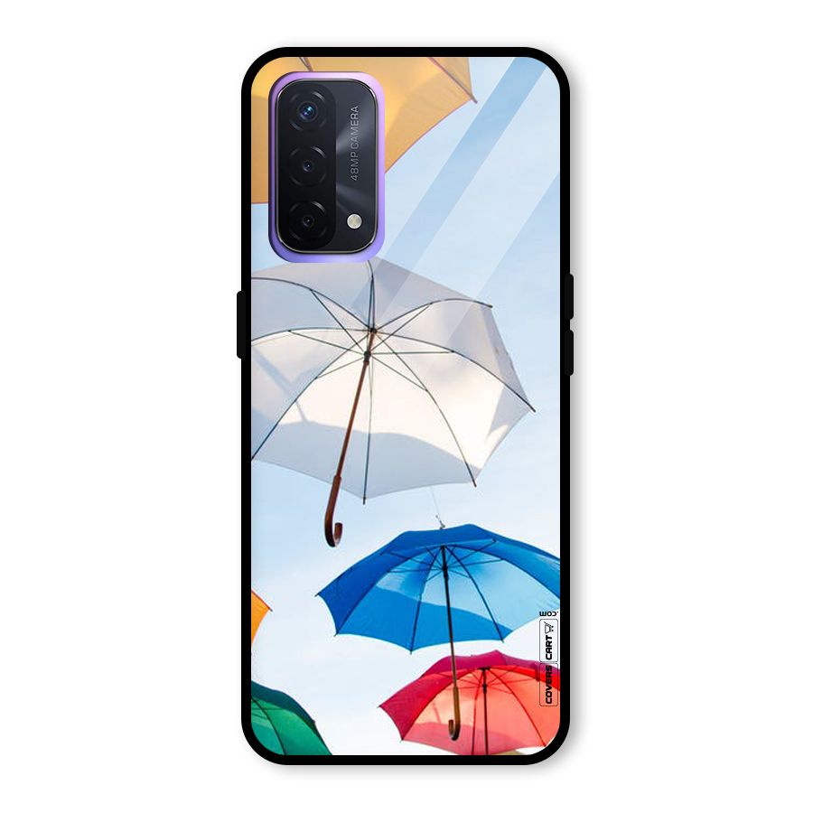 Umbrella Sky Glass Back Case for Oppo A74 5G