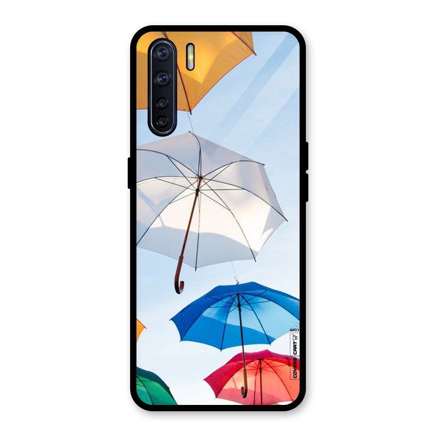 Umbrella Sky Glass Back Case for Oppo F15