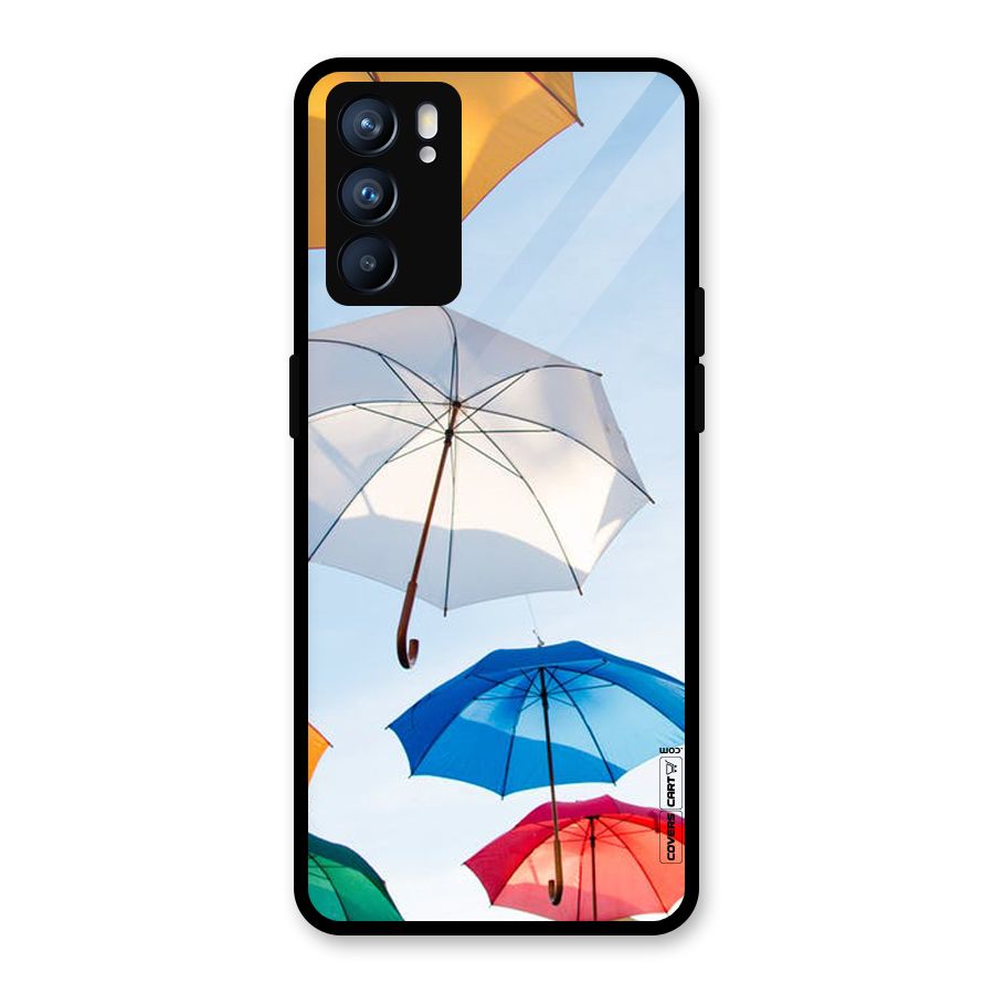Umbrella Sky Glass Back Case for Oppo Reno6 5G
