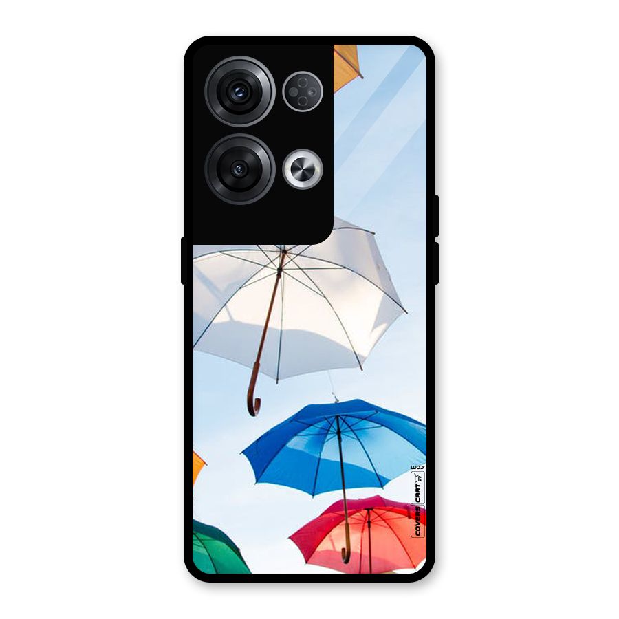 Umbrella Sky Glass Back Case for Oppo Reno8 Pro 5G